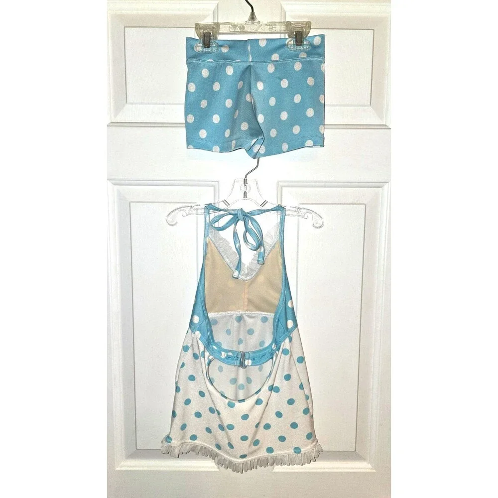 Polka Dot Halter Top & Shorts Small Dancewear / Costume Set Y2K Vintage Cutesy